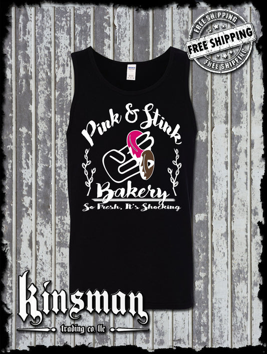 Pink & Stink Bakery Funny Adult Humor Offensive Tank Top T-Shirt