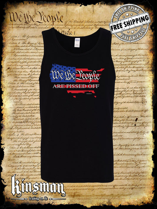 We The People Are PISSED Off USA Flag Tank Top T-Shirt - Trump 2024
