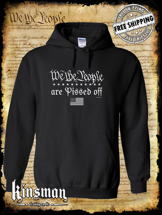 We The People Are PISSED Off USA Flag Stars Hoodie / Sweatshirt - Trump 2024