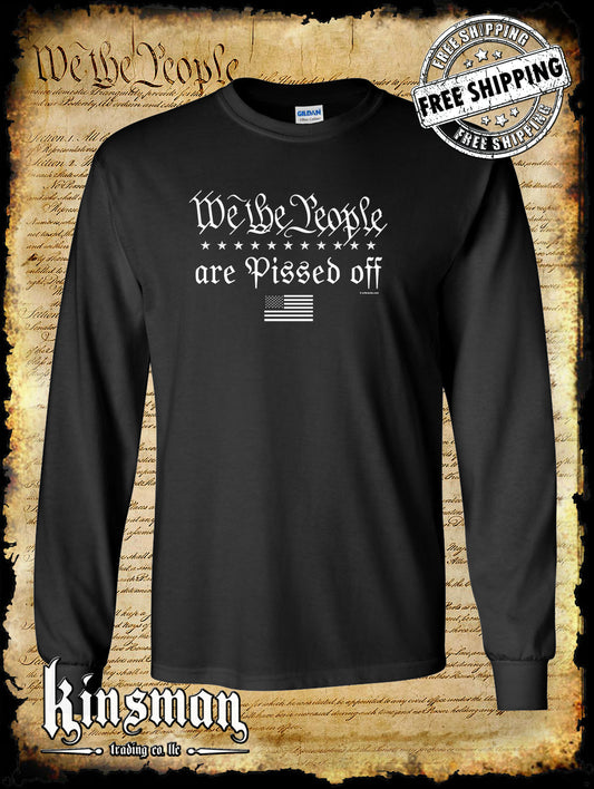 We The People Are PISSED Off USA Flag Stars Long Sleeve T-Shirt - Trump 2024