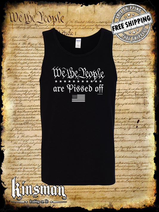 We The People Are PISSED Off USA Flag Stars Tank Top T-Shirt - Trump 2024