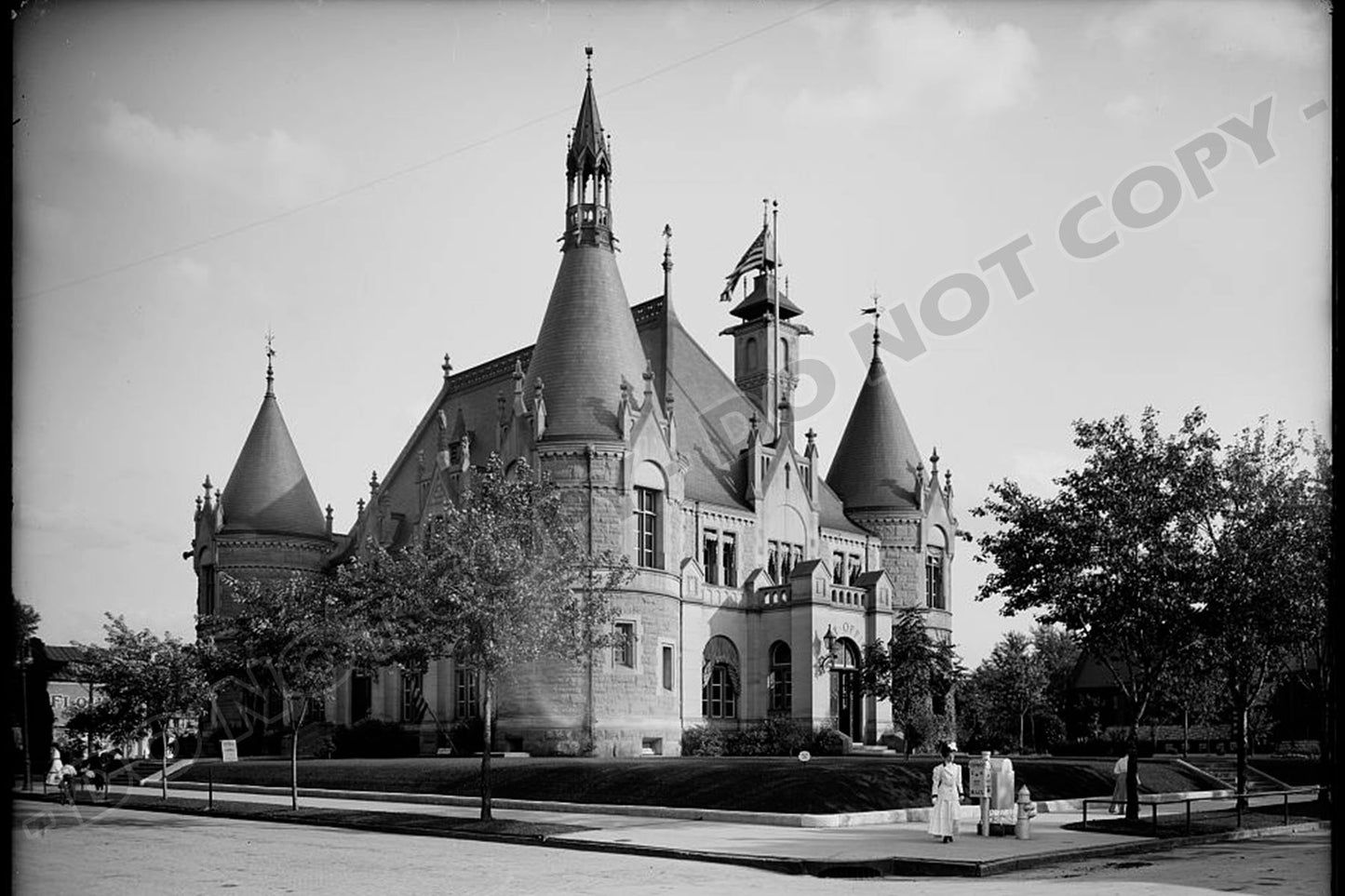 Post Office Saginaw, Michigan 1900 Retro Vintage Photograph Reprint