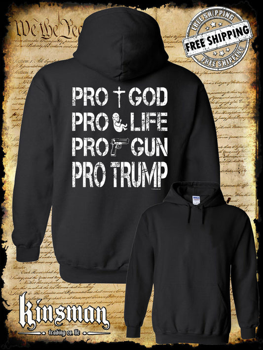 Pro Trump Life Guns Hoodie / Sweatshirt Trump 2024 USA United States of America