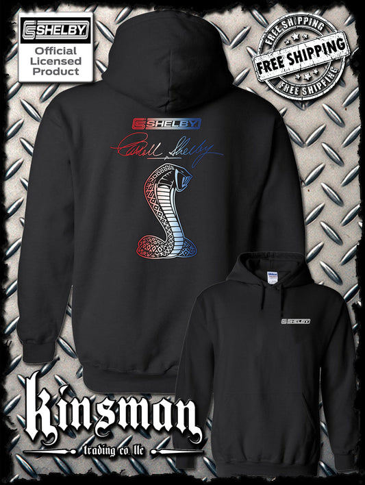 Carroll Shelby Red White & Blue Cobra USA Logo Hoodie / Sweatshirt