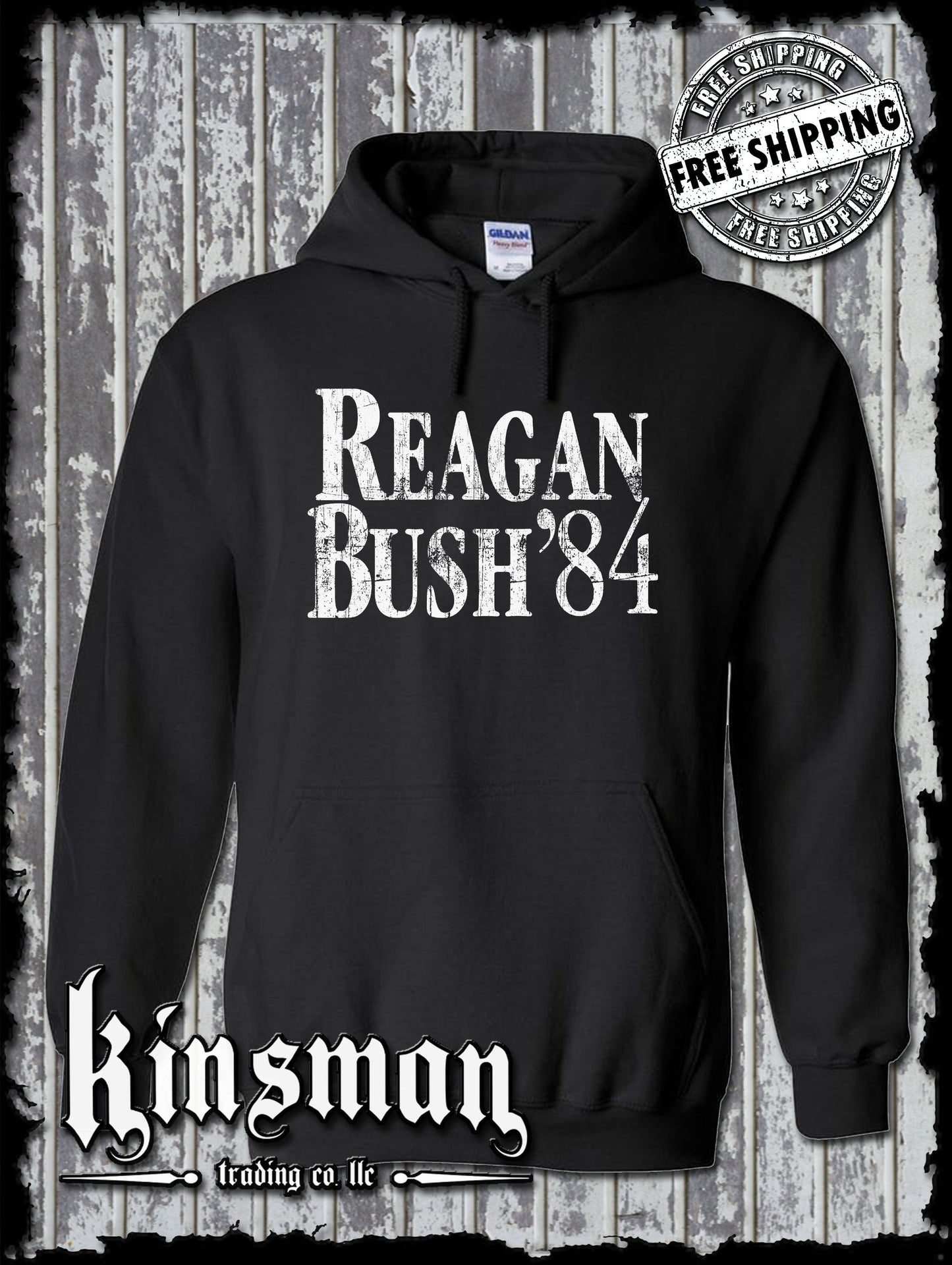 Ronald Reagan Bush For President 84 Hoodie / Sweatshirt - Republican 1980's Retro