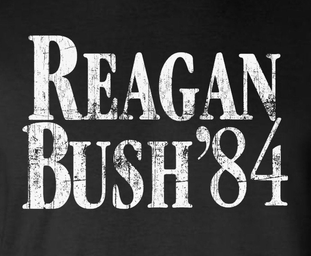 Ronald Reagan Bush For President 84 T-Shirt - Republican 1980's Retro