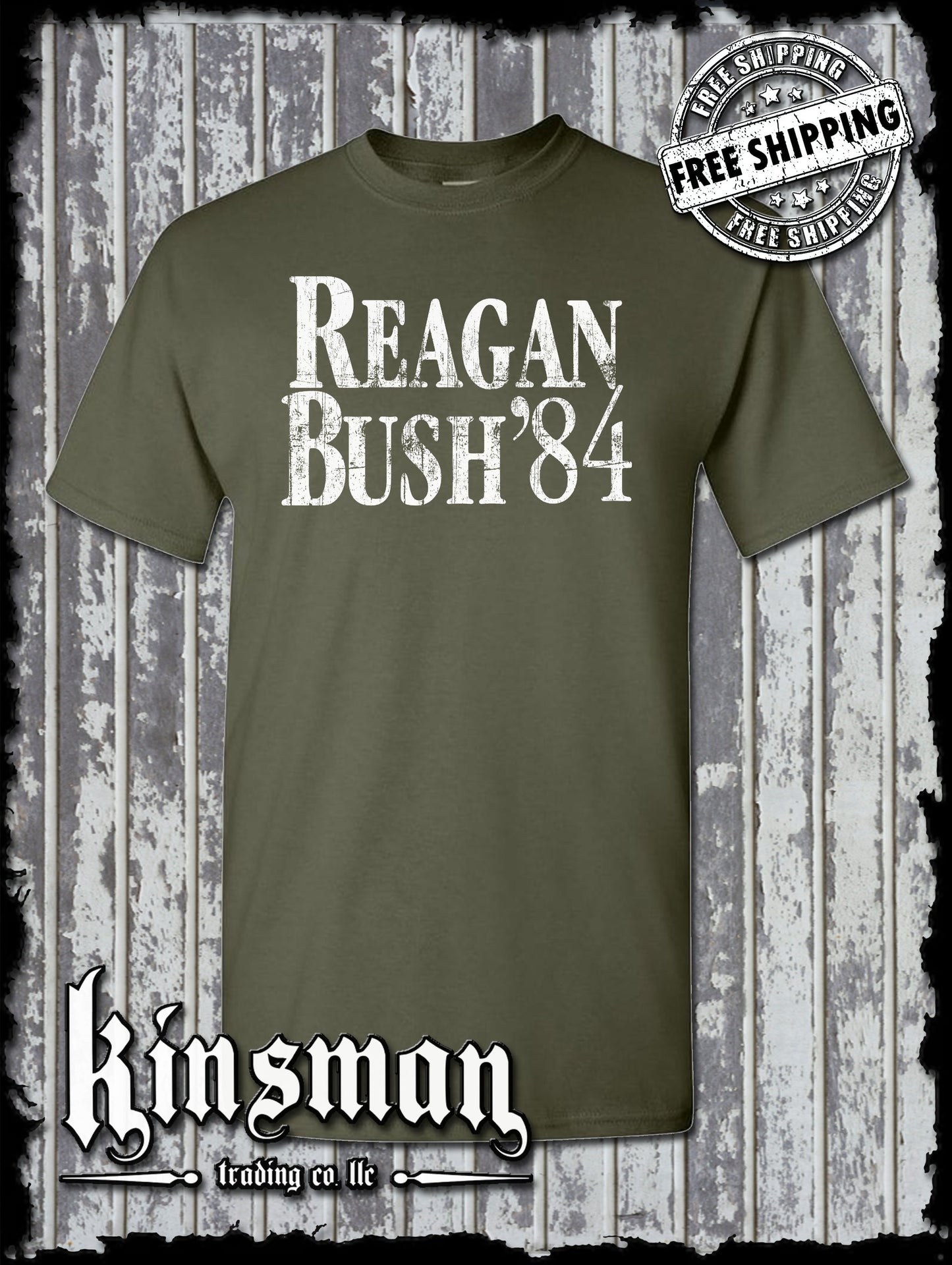 Ronald Reagan Bush For President 84 T-Shirt - Republican 1980's Retro