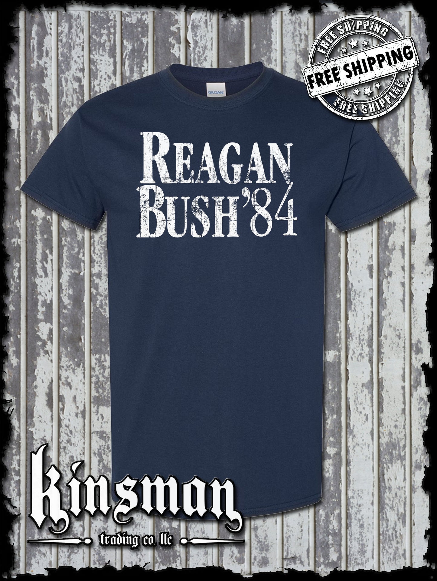 Ronald Reagan Bush For President 84 T-Shirt - Republican 1980's Retro