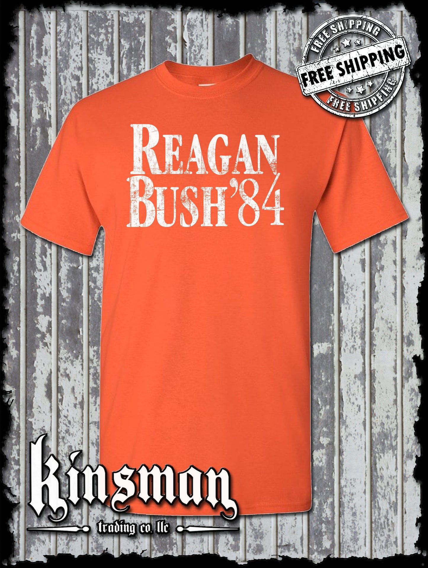 Ronald Reagan Bush For President 84 T-Shirt - Republican 1980's Retro