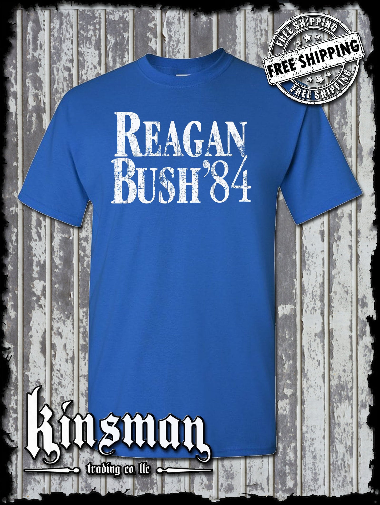 Ronald Reagan Bush For President 84 T-Shirt - Republican 1980's Retro