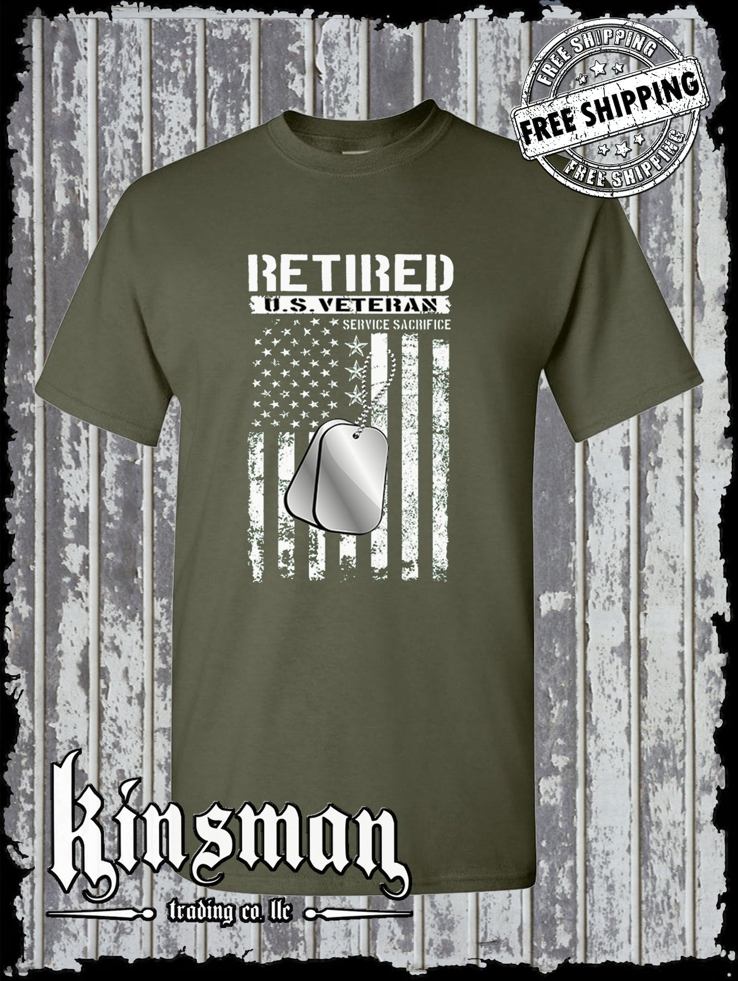 Retired US Veteran T-Shirt United States Military Army Marines USA