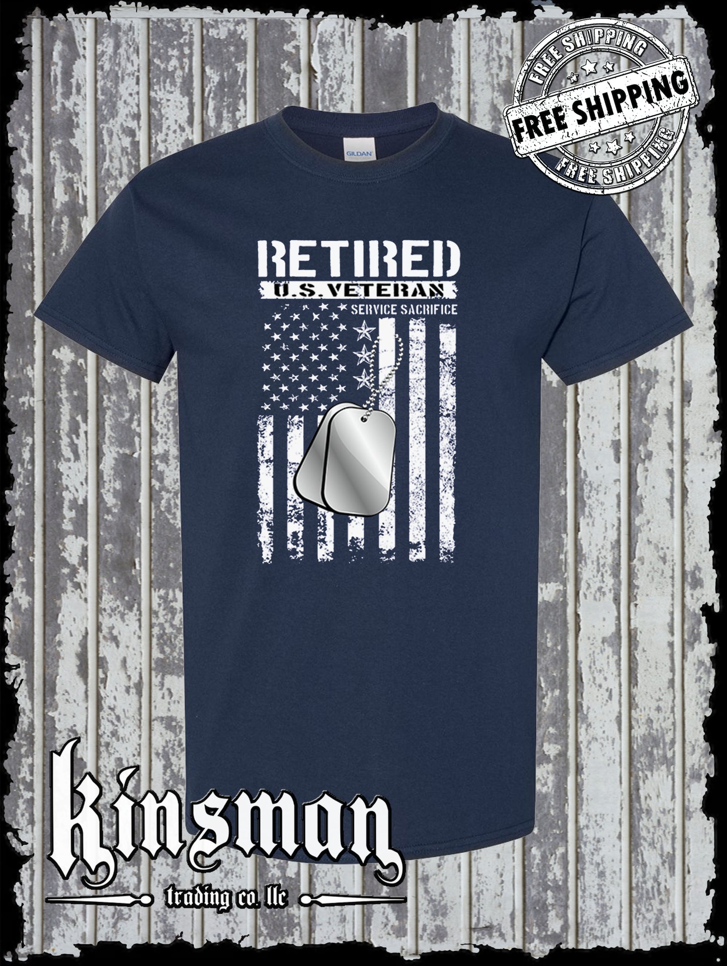 Retired US Veteran T-Shirt United States Military Army Marines USA