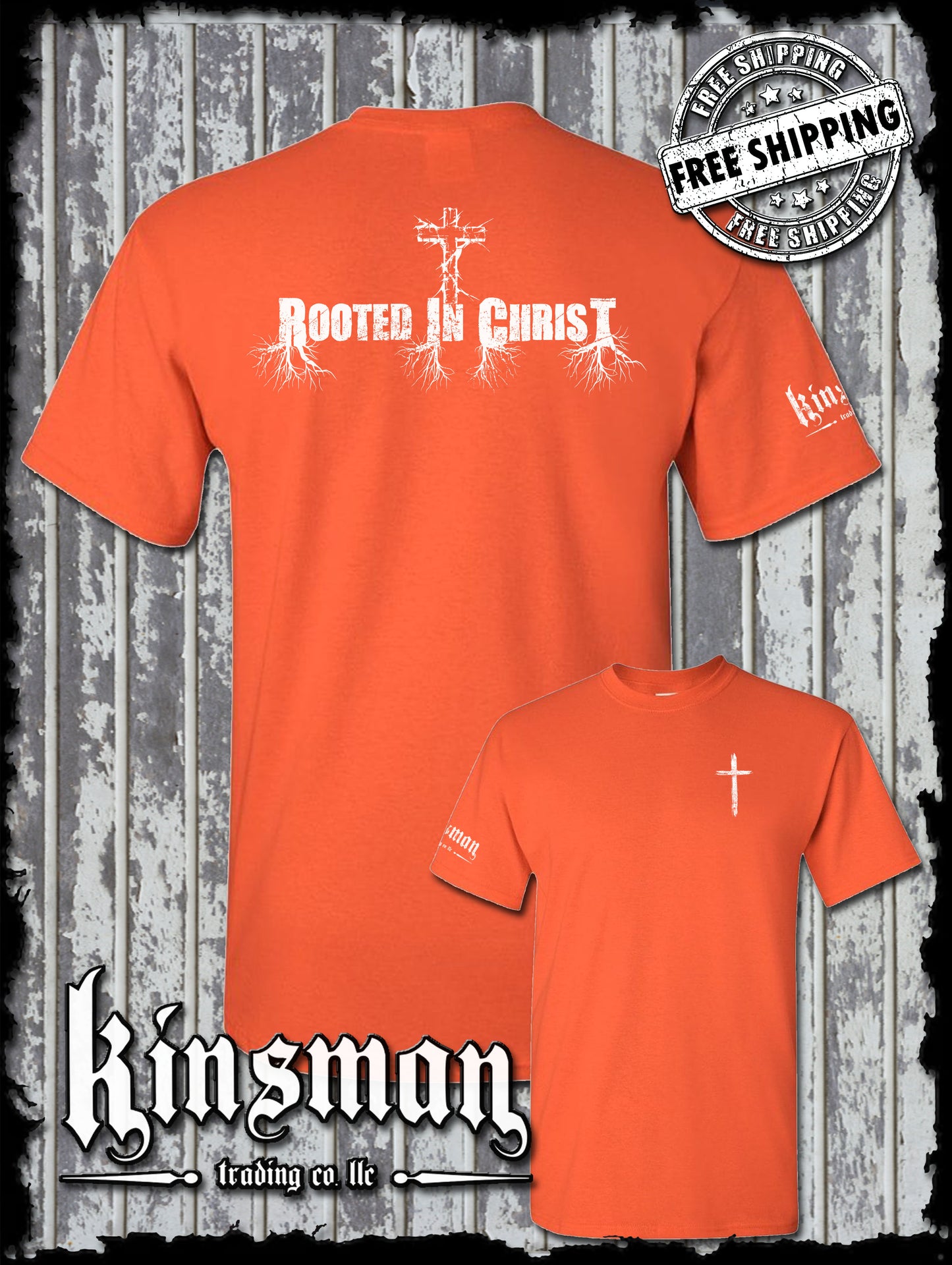 Rooted In Christ 2-Sided T-Shirt - Jesus Christian Catholic God Bible Faith Cross