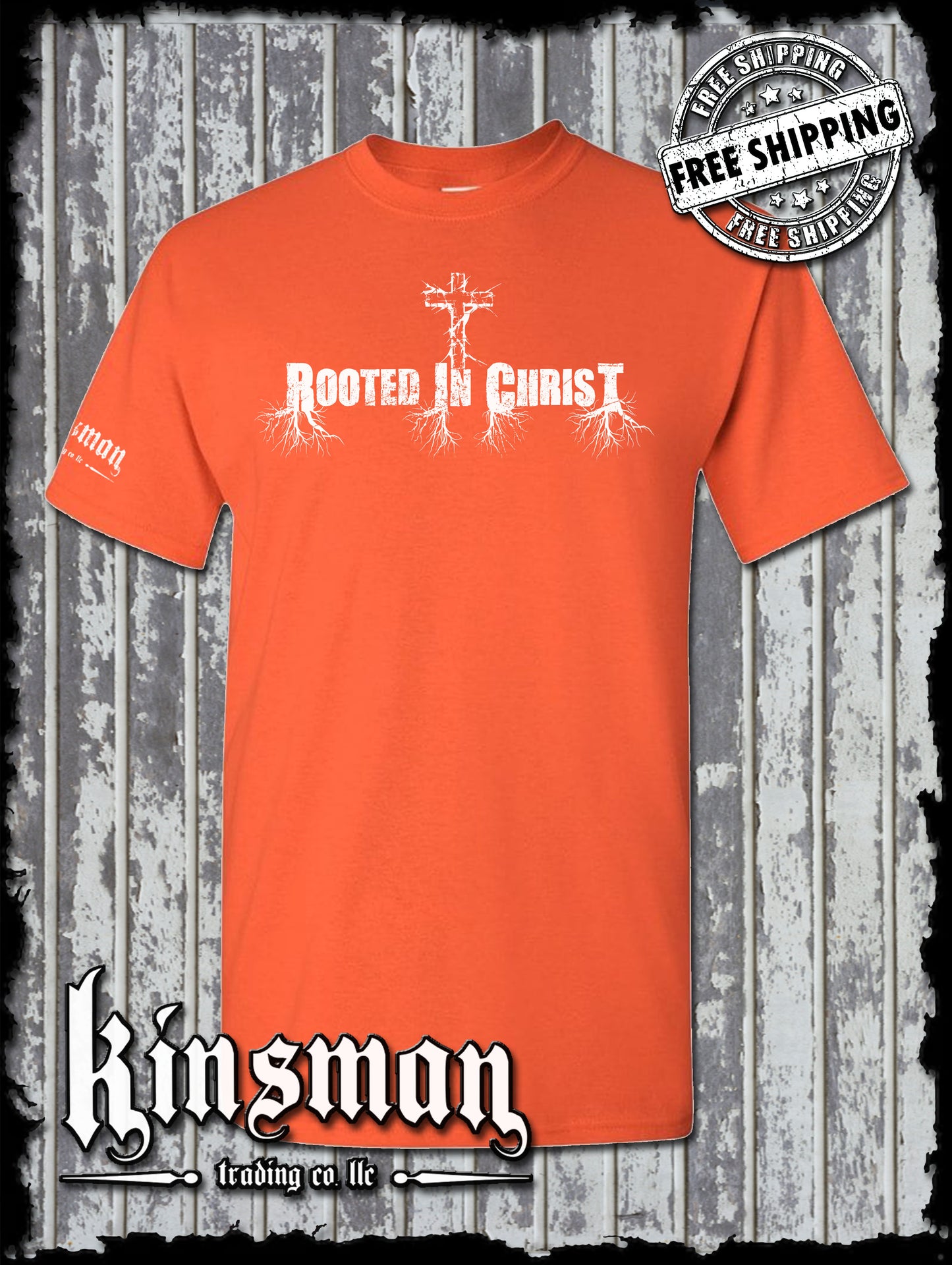 Rooted In Christ T-Shirt - Jesus Christian Catholic God Bible Faith Cross