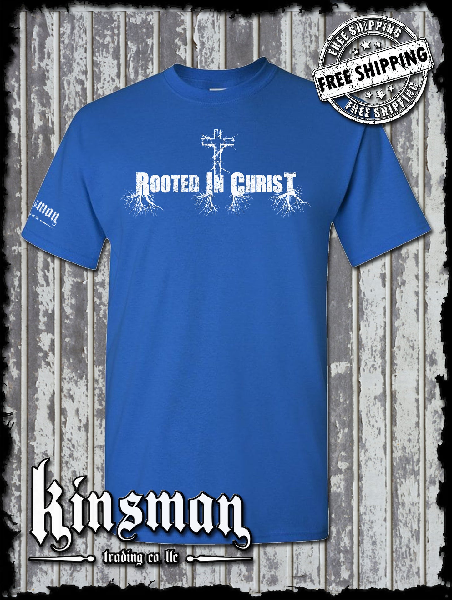 Rooted In Christ T-Shirt - Jesus Christian Catholic God Bible Faith Cross