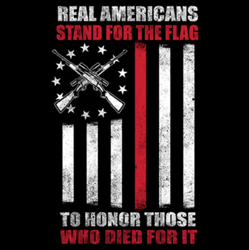 Real Americans Stand for the Flag to Honor Those Who Died for It Hoodie