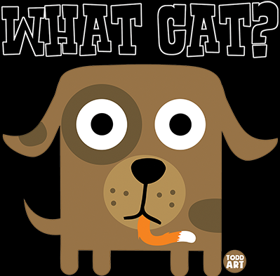 What Cat? Dog Long Sleeve T-Shirt Todd Goldman Licensed