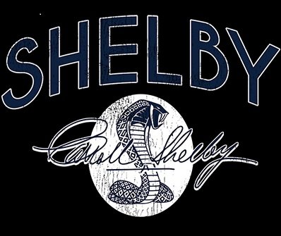 Carroll Shelby Vintage Cobra Logo 2-Sided T-Shirt