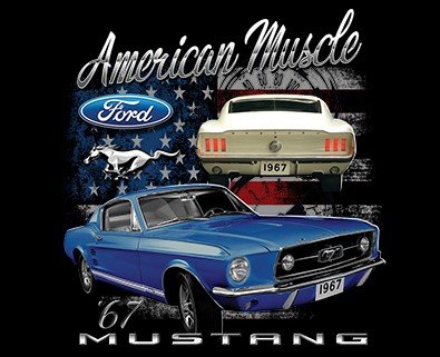 Ford American Muscle Mustang 2-Sided Long Sleeve T-Shirt