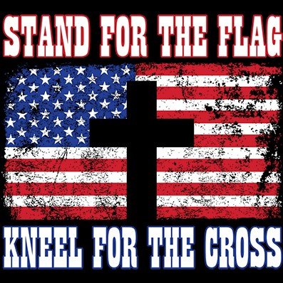 Stand for The Flag Kneel for The Cross 2-Sided Tank Top T-Shirt