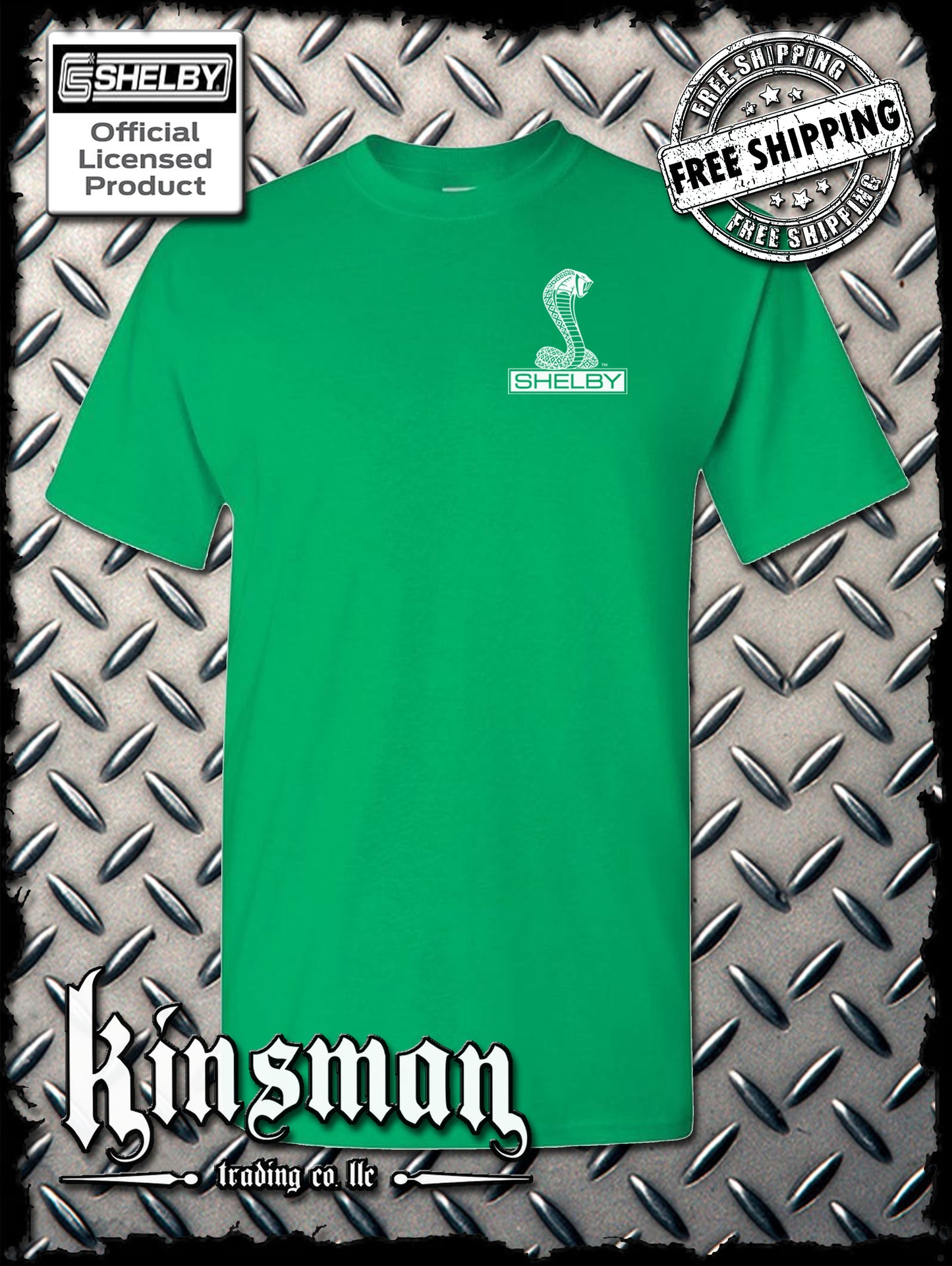 Shelby Cobra Logo Left Chest Crest T-Shirt - Licensed Official Product GT500