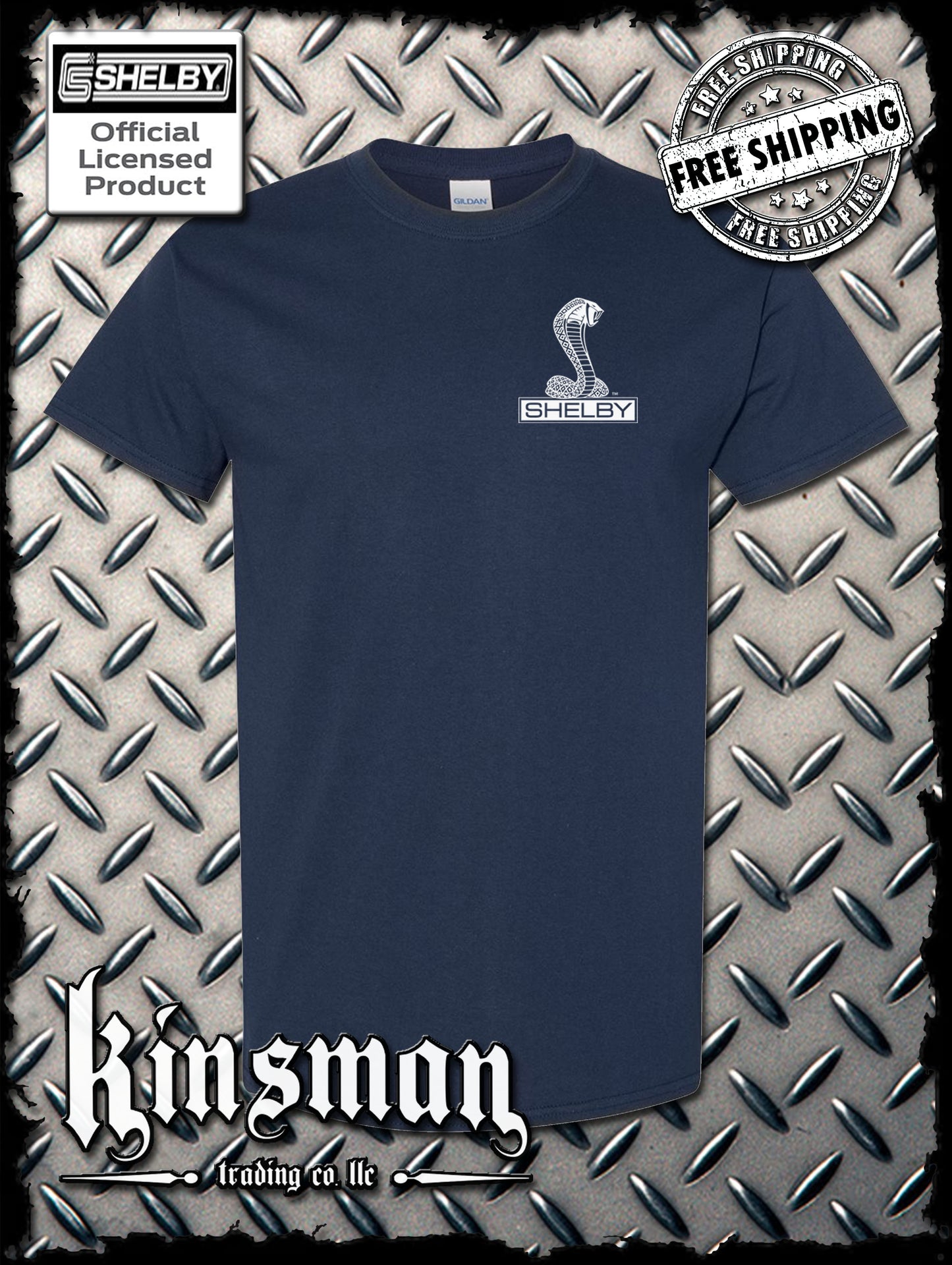 Shelby Cobra Logo Left Chest Crest T-Shirt - Licensed Official Product GT500