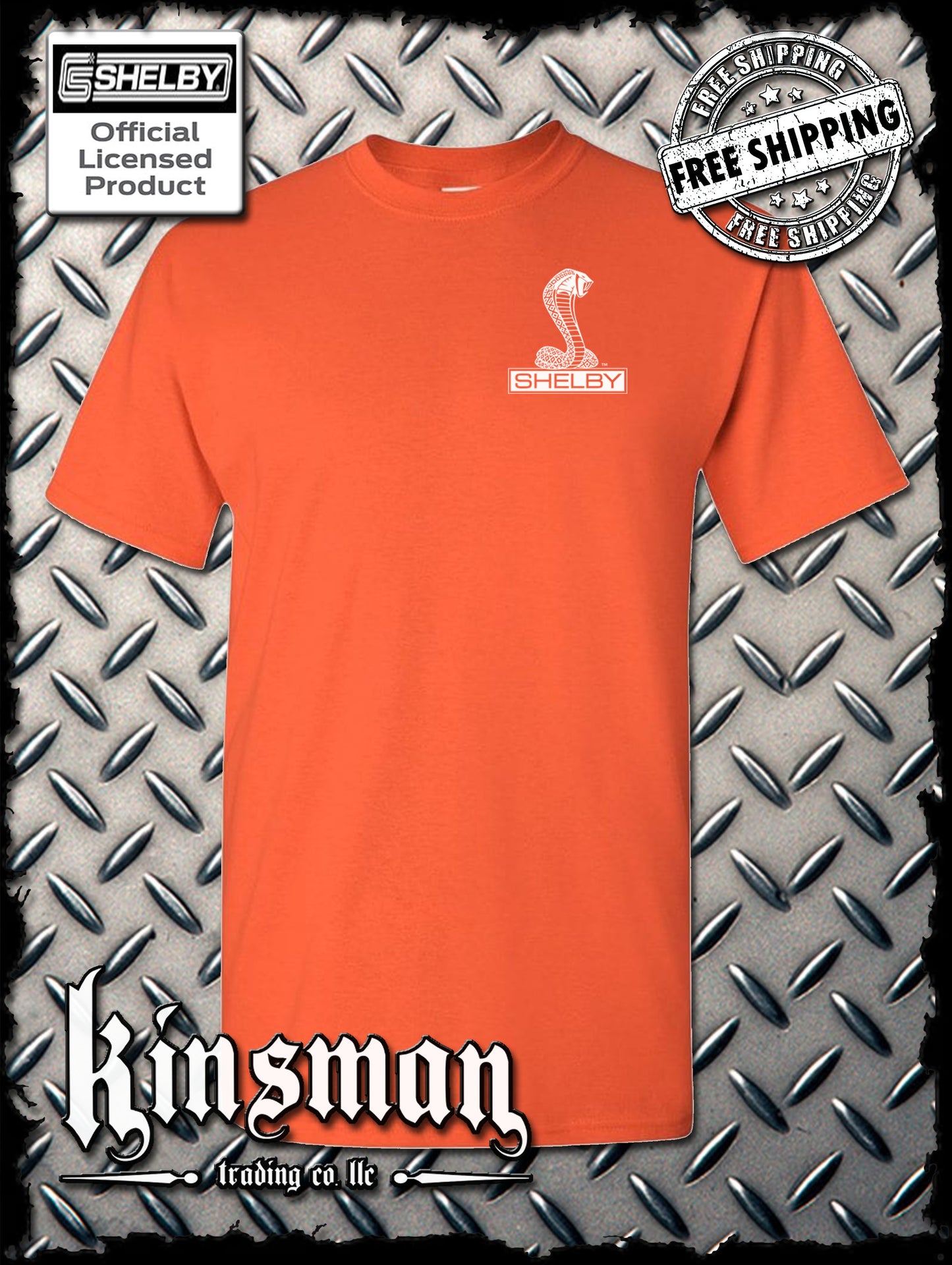 Shelby Cobra Logo Left Chest Crest T-Shirt - Licensed Official Product GT500