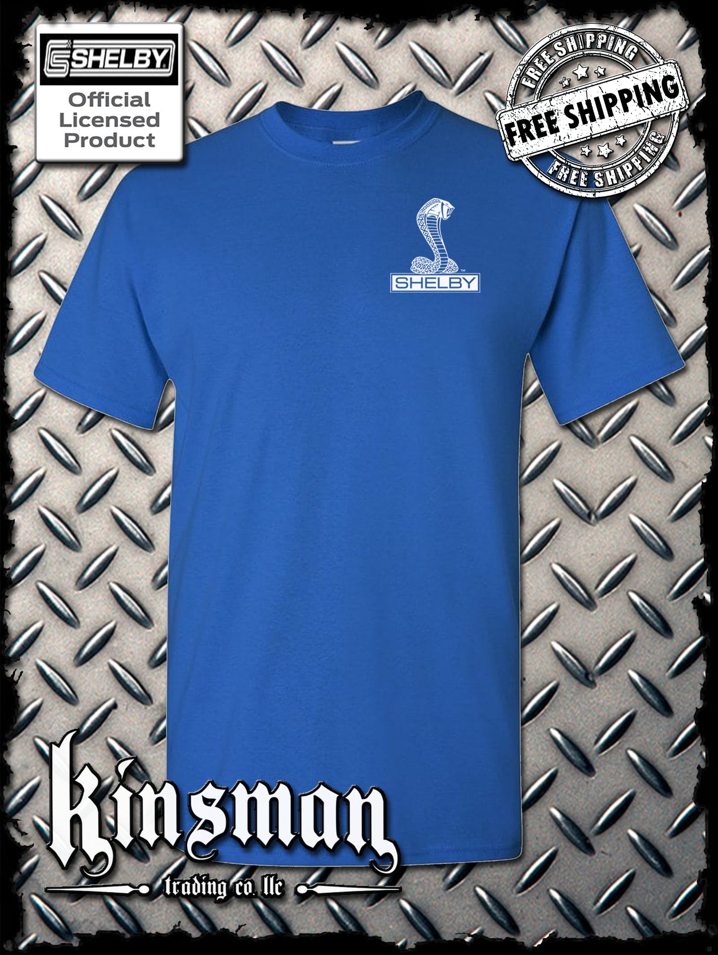 Shelby Cobra Logo Left Chest Crest T-Shirt - Licensed Official Product GT500