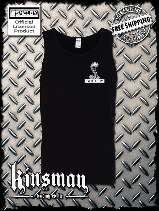 Shelby Cobra Logo Left Chest Crest Tank Top T-Shirt - Licensed Official Product