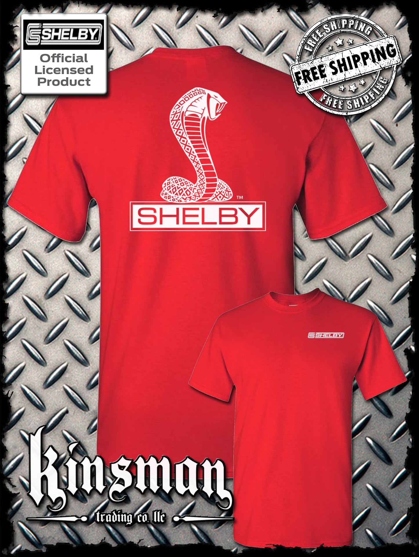 Shelby Cobra Double Sided T-Shirt / Authentic Licensed Product Ford GT500