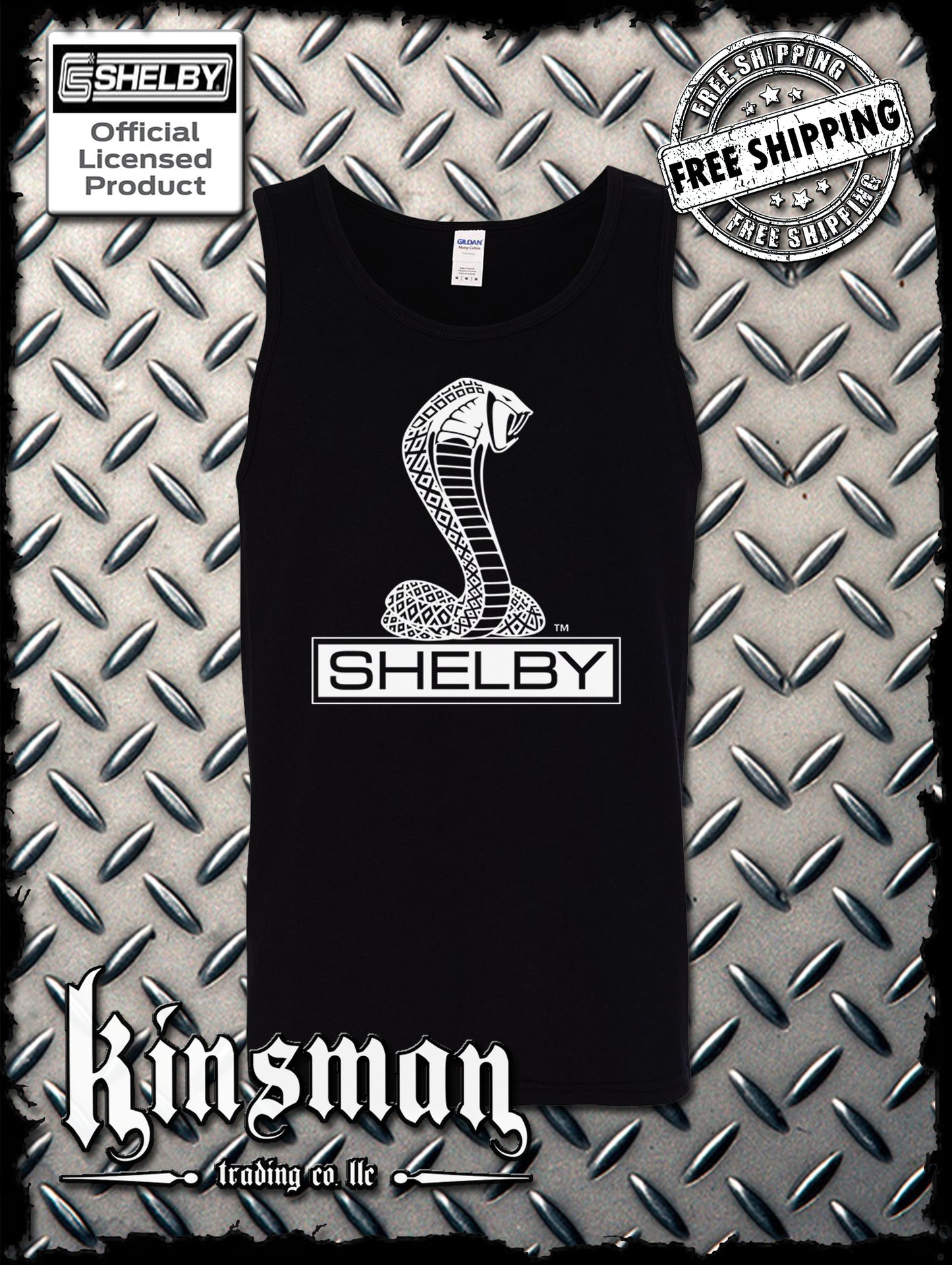 Shelby Cobra Tank Top T-Shirt Official Licensed Product Ford Mustang GT500