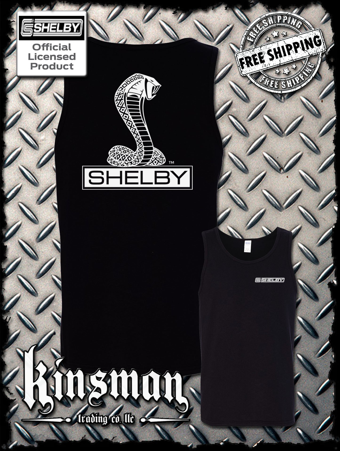 Shelby Cobra 2-Sided Tank Top - Official Licensed Product Mustang GT500 Engine