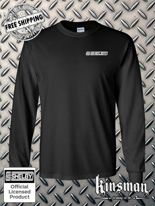 Shelby Logo Left Chest Crest Long Sleeve T-Shirt - Licensed / Official Product -