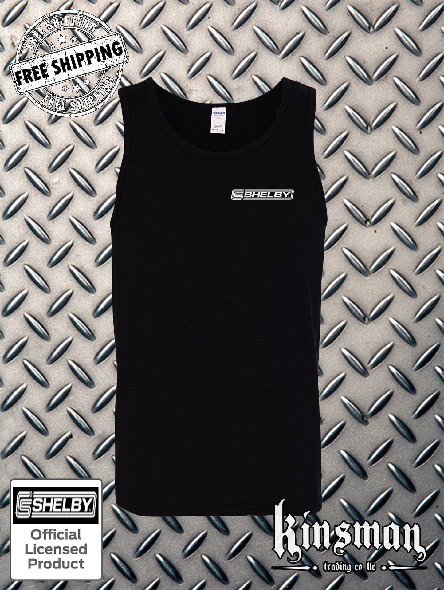 Shelby Logo Left Chest Crest Tank Top T-Shirt - Licensed / Official Product -