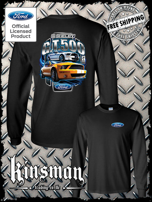 Ford / Shelby GT 500 2-Sided Long Sleeve T-Shirt - Official Licensed Product