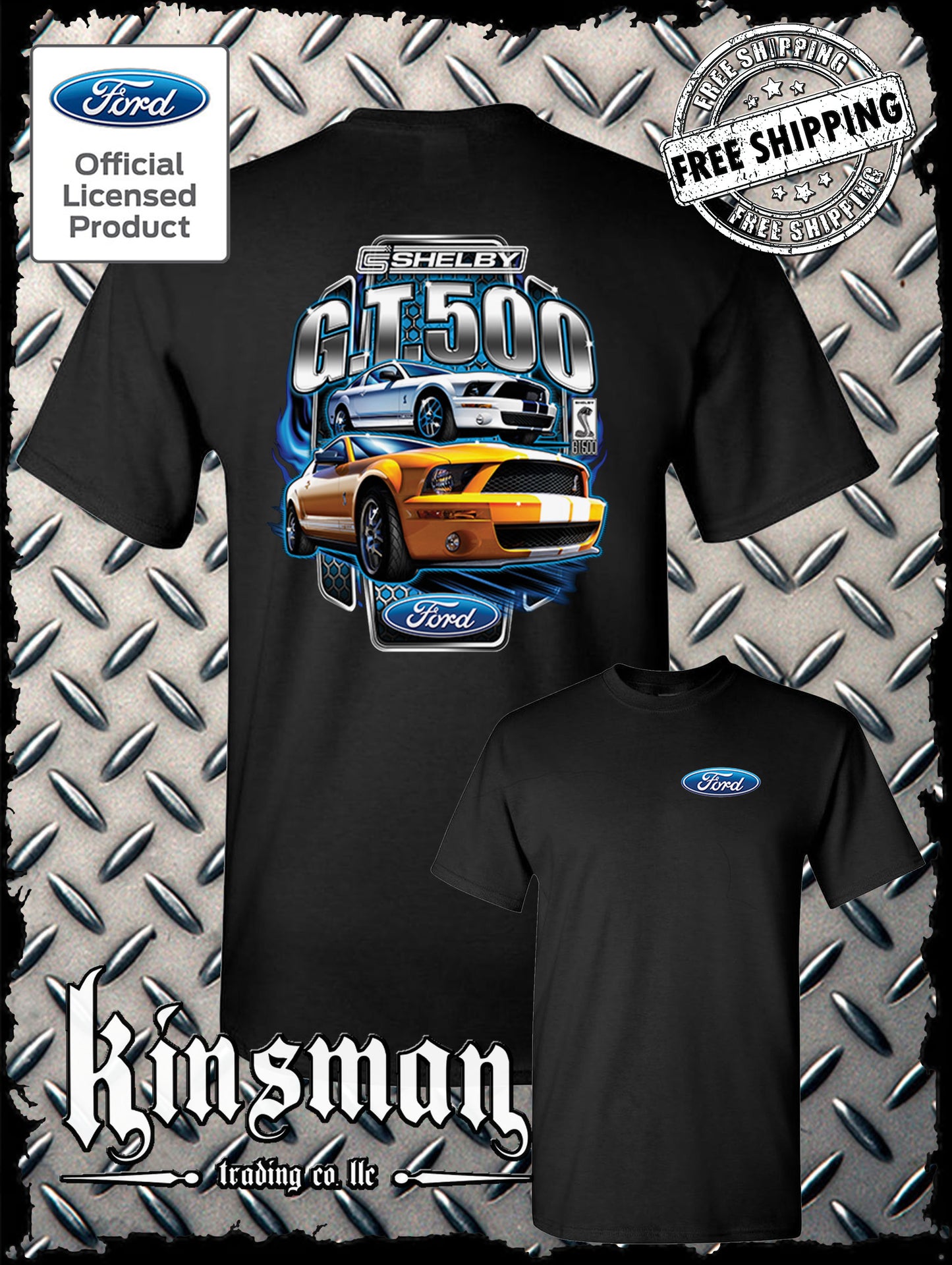 Ford / Shelby GT 500 2-Sided T-Shirt - Official Licensed Product