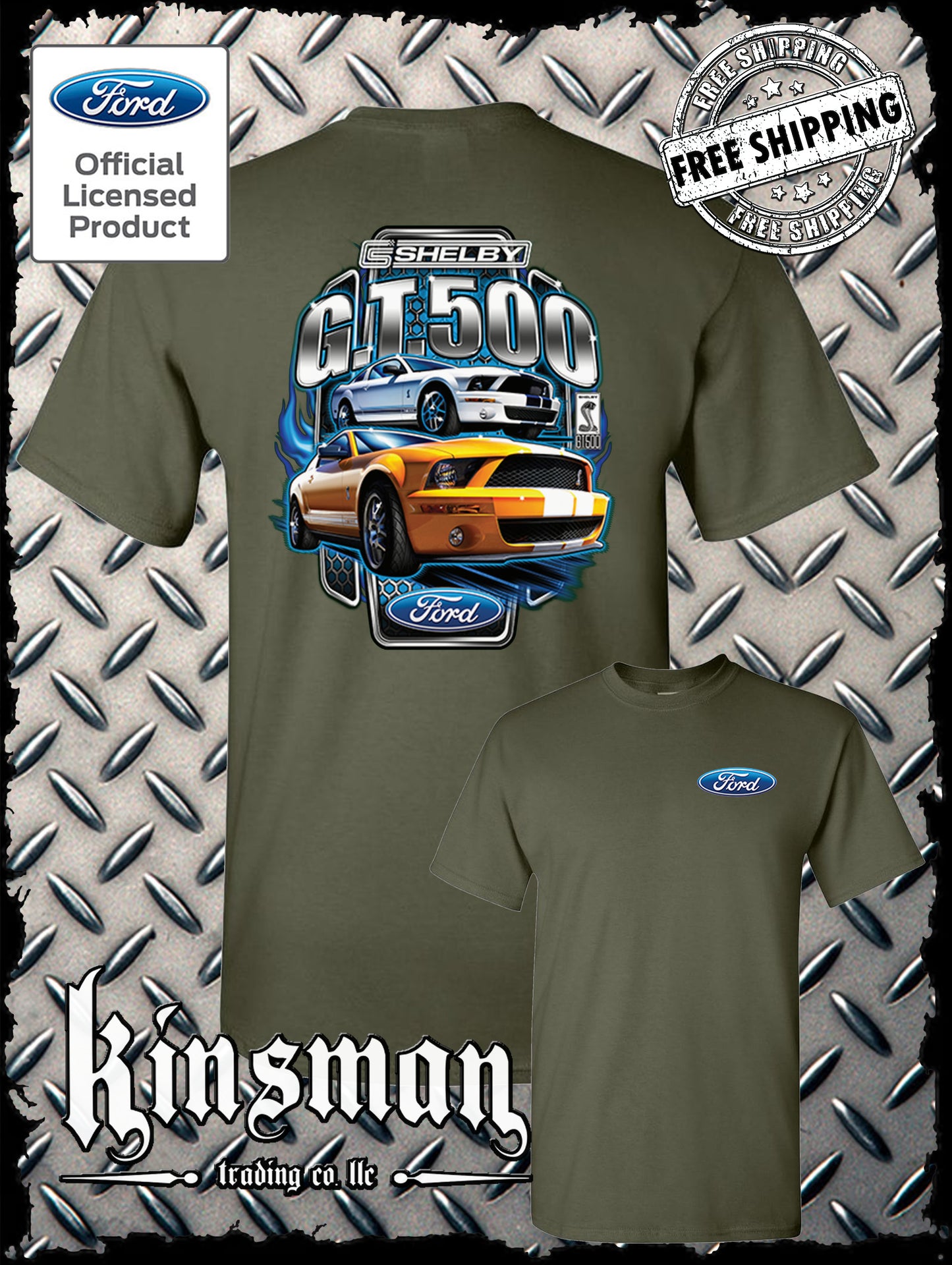 Ford / Shelby GT 500 2-Sided T-Shirt - Official Licensed Product