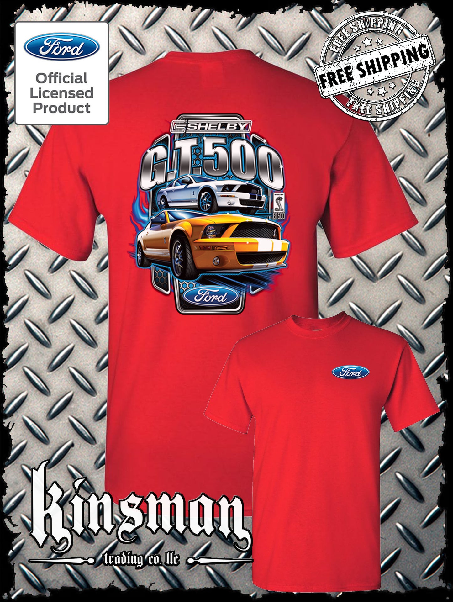 Ford / Shelby GT 500 2-Sided T-Shirt - Official Licensed Product