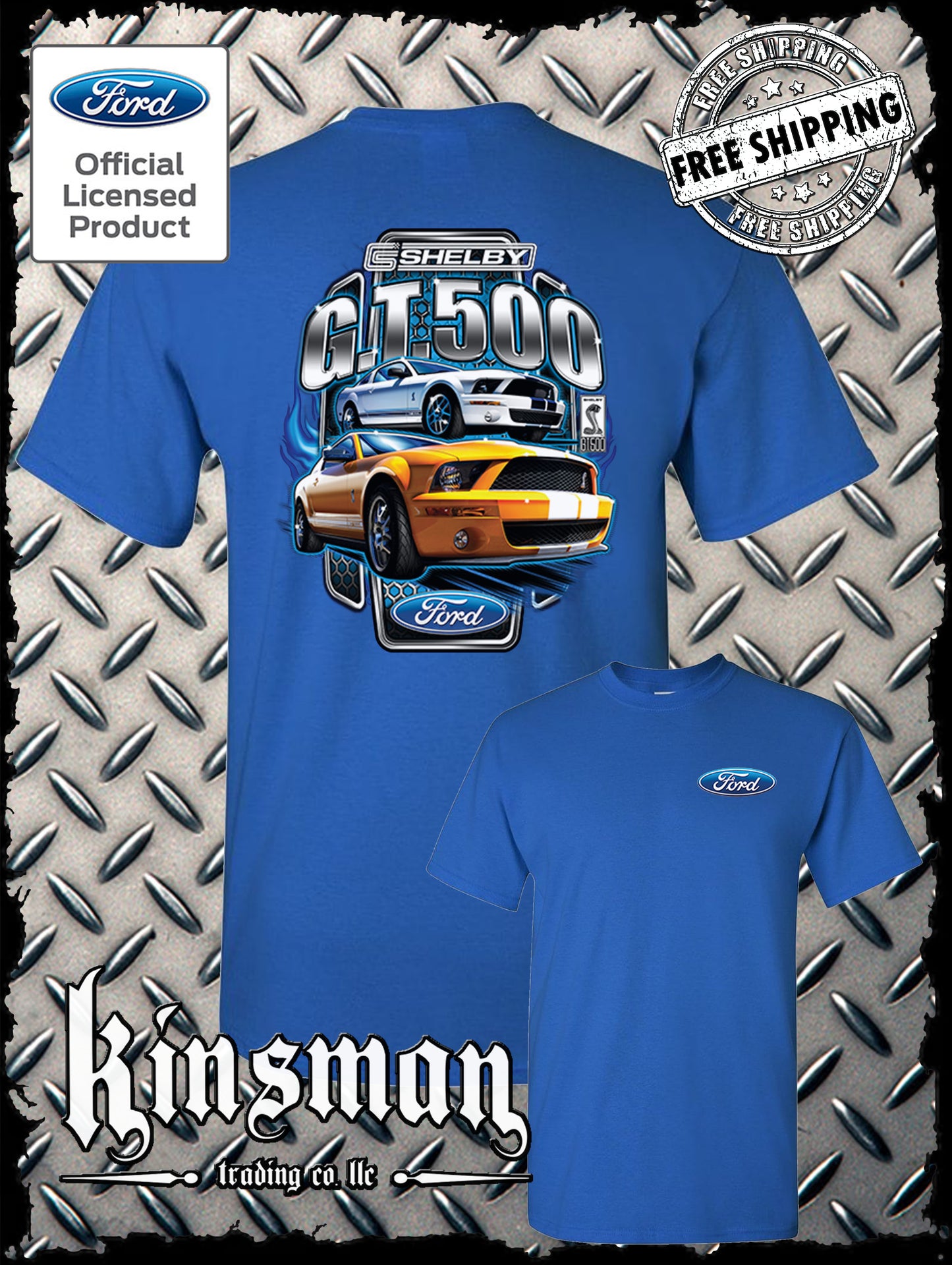 Ford / Shelby GT 500 2-Sided T-Shirt - Official Licensed Product