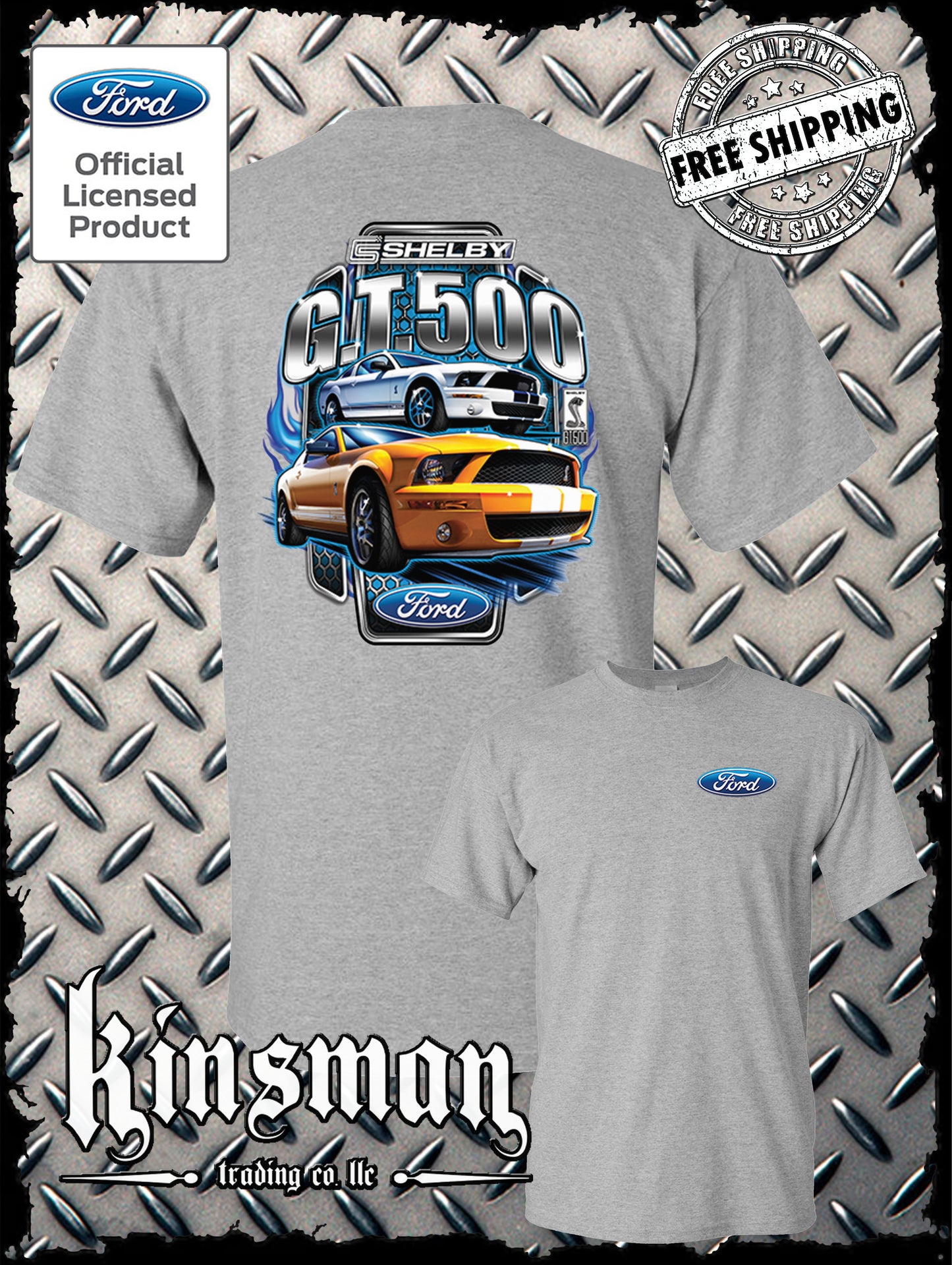 Ford / Shelby GT 500 2-Sided T-Shirt - Official Licensed Product