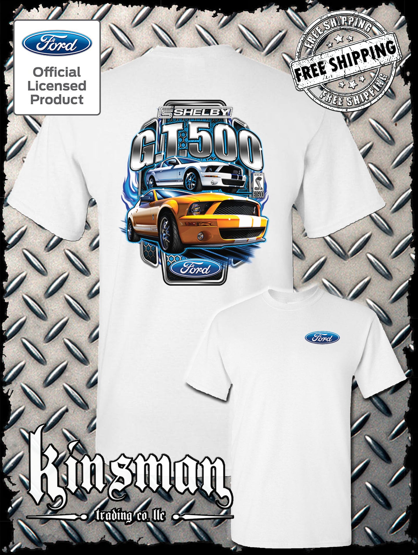 Ford / Shelby GT 500 2-Sided T-Shirt - Official Licensed Product