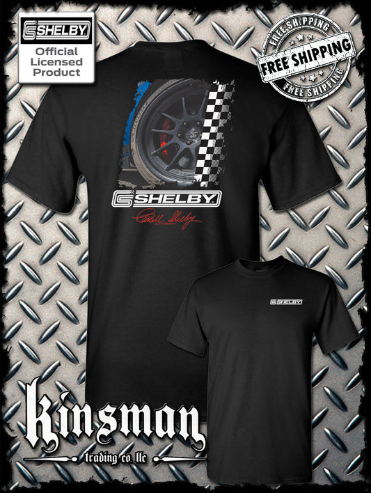 Carroll Shelby Wheel 2-Sided T-Shirt GT 500 Mustang