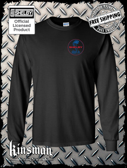 Shelby Cobra Round Logo Crest Long Sleeve T-Shirt Official Licensed Product