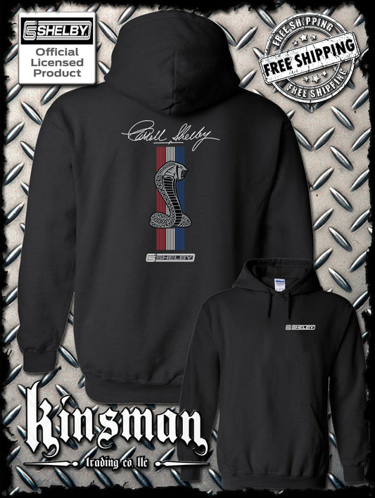 Carroll Shelby Cobra Red White Blue Stripe Hoodie / Sweatshirt