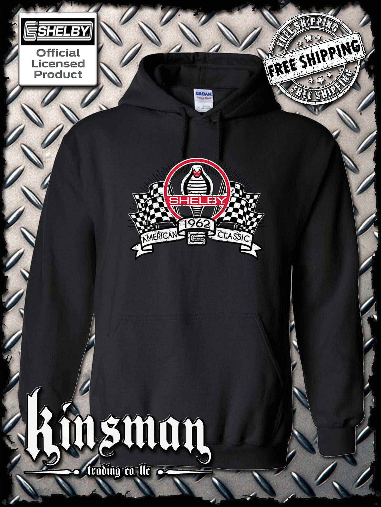 Carroll Shelby Racing Flags Hoodie / Sweatshirt