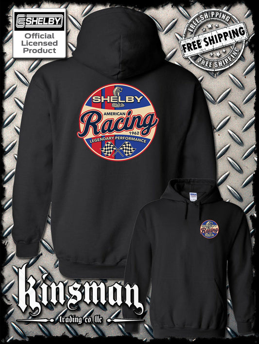 Carroll Shelby Racing Cobra Logo 2-Sided Hoodie / Sweatshirt