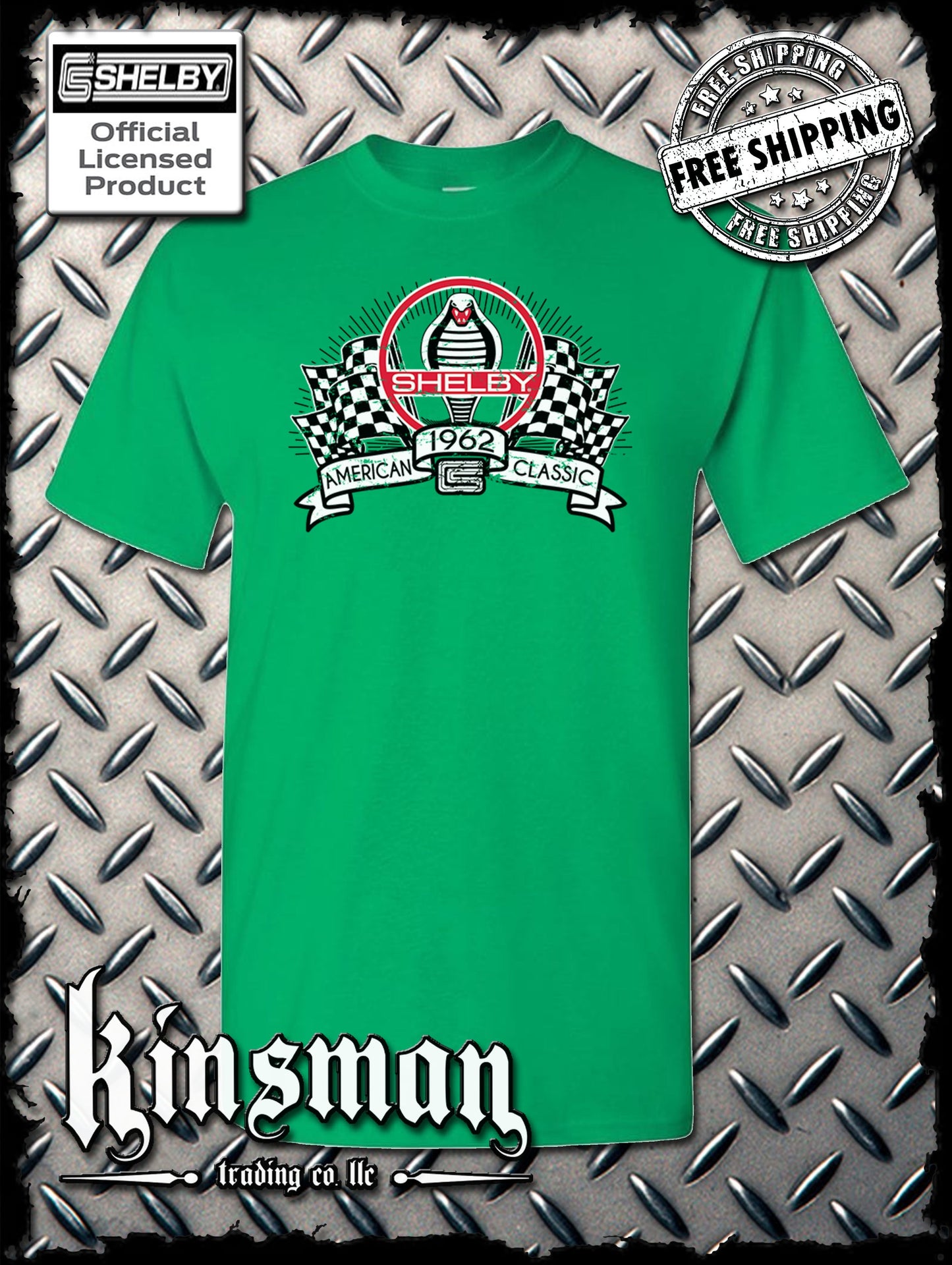 Carroll Shelby Racing Flags T-Shirt