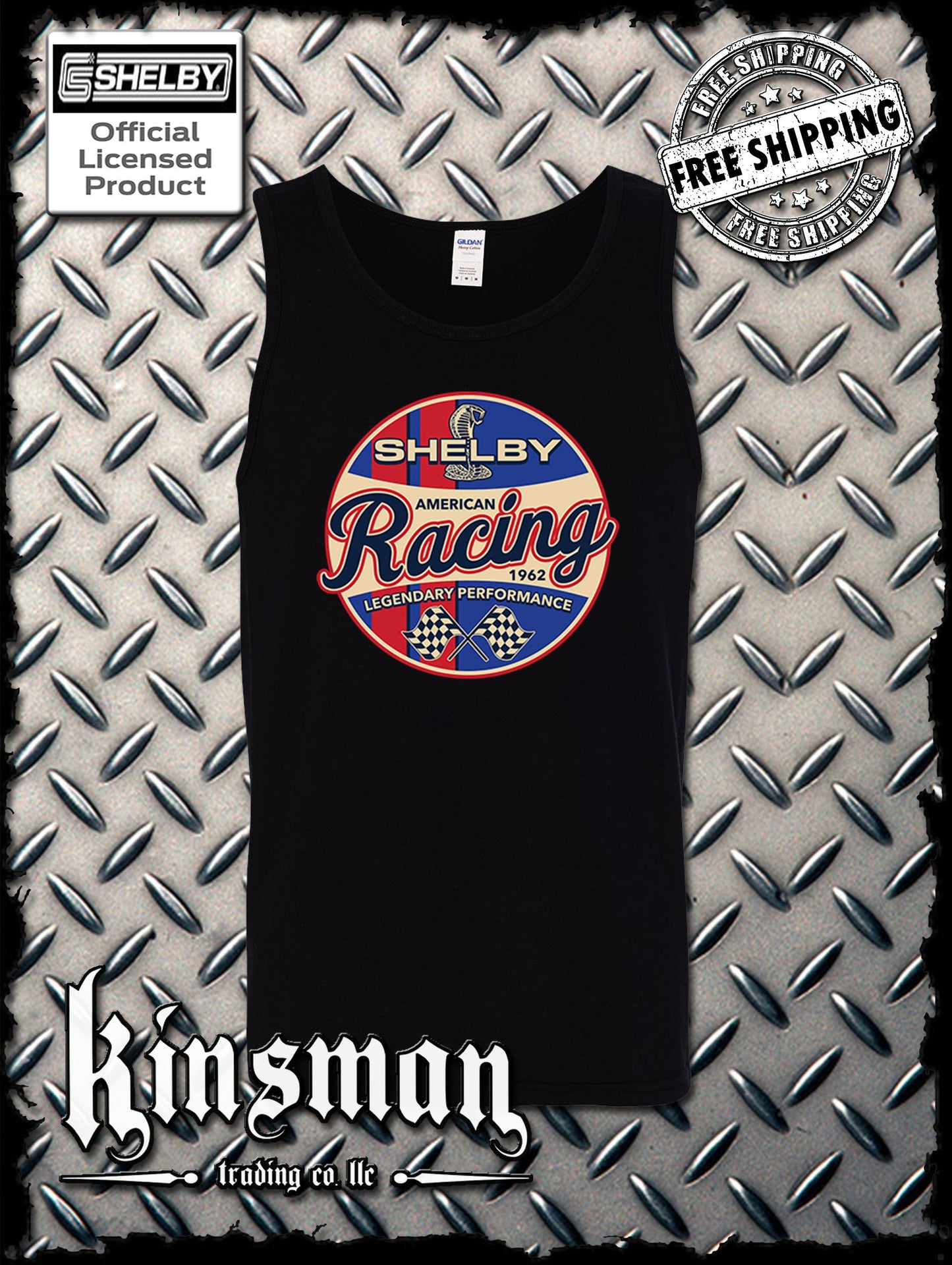 Carroll Shelby Racing Cobra Logo Tank Top T-Shirt