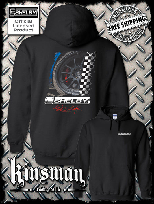 Carroll Shelby Wheel 2-Sided Hoodie / Sweatshirt Ford Mustang GT 500