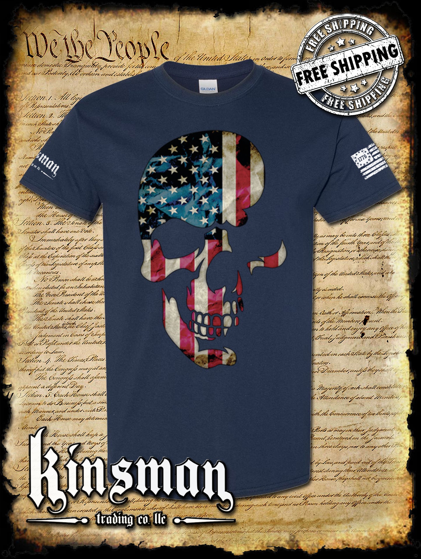 AMERICANA SKULL T-Shirt